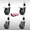 Service Caster 4'' SS Thermoplastic Rubber Swivel 1-1/2'' Expanding Stem Caster Set 2 Total Lock Brakes, 4PK SCC-SSEXTTL20S414-TPRB-2-S-2-112 - alternate 4